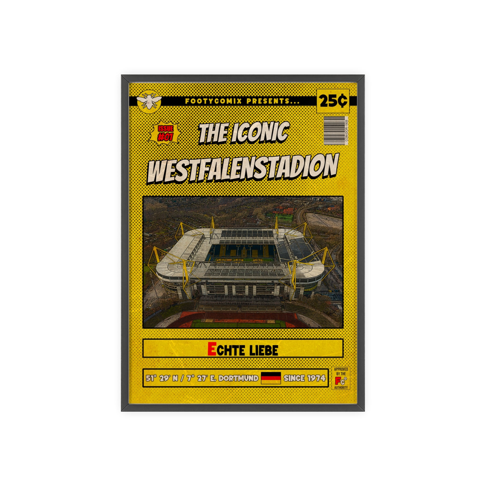 Westfalenstadion Comic Poster