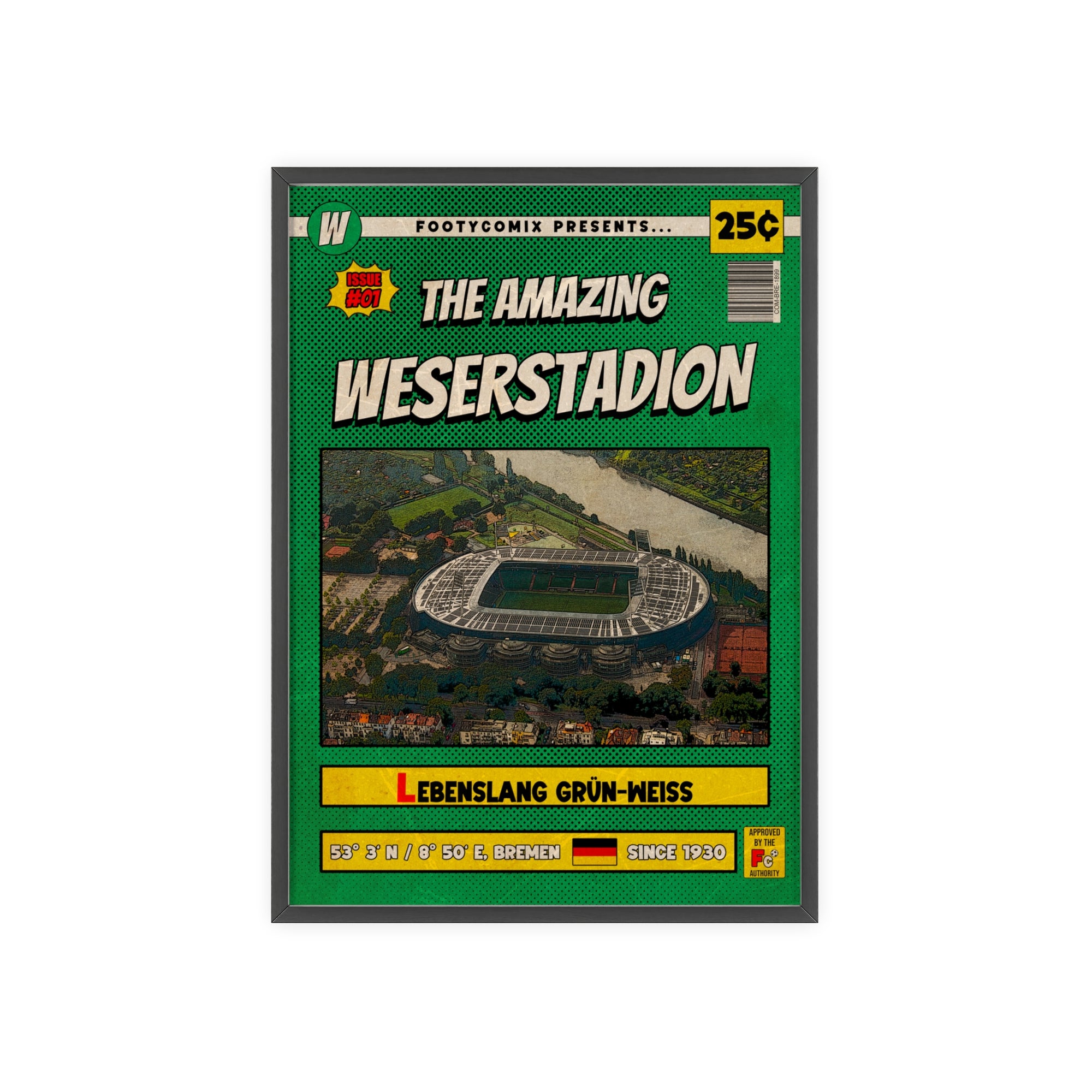 Weserstadion Comic Poster