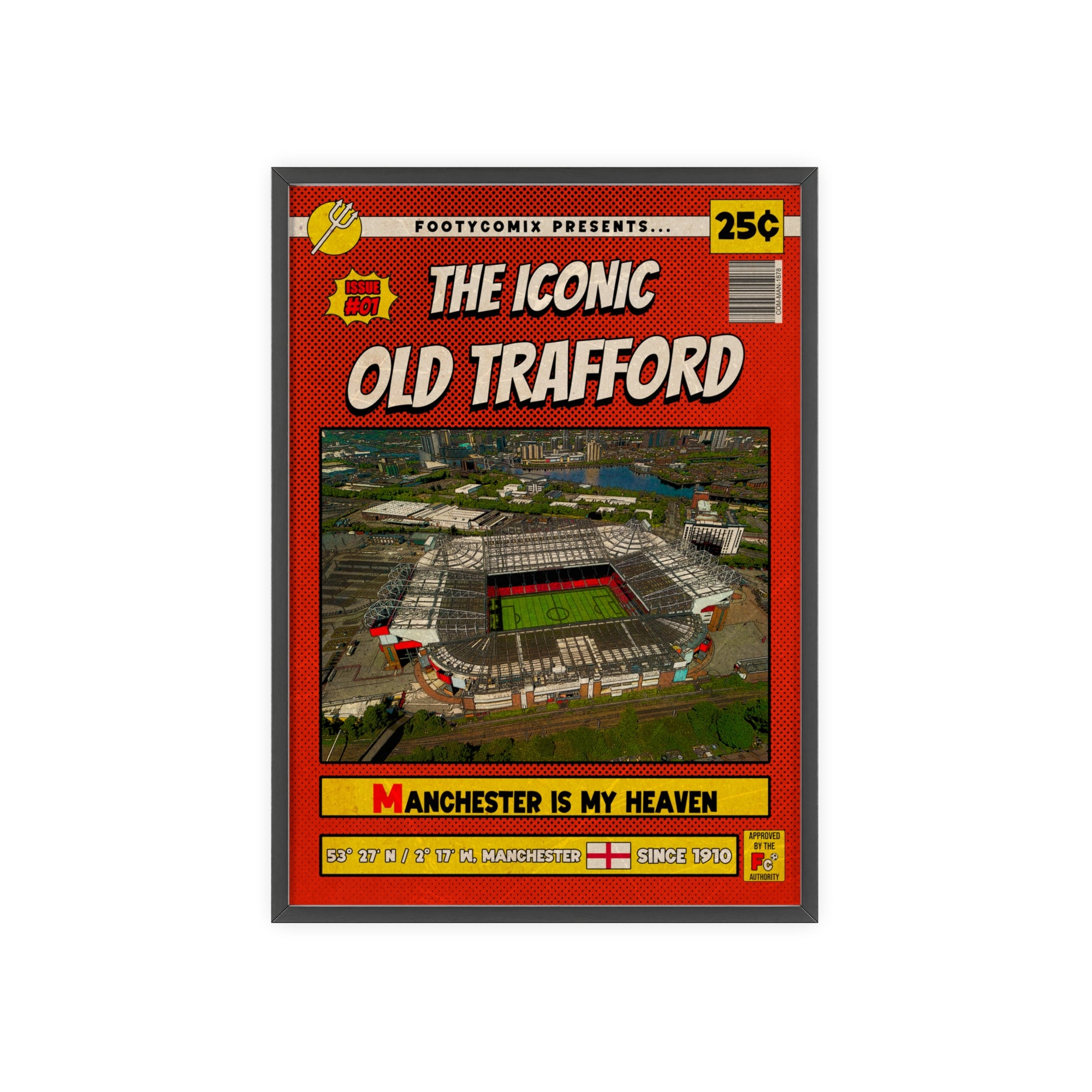 Old Trafford Comic Poster