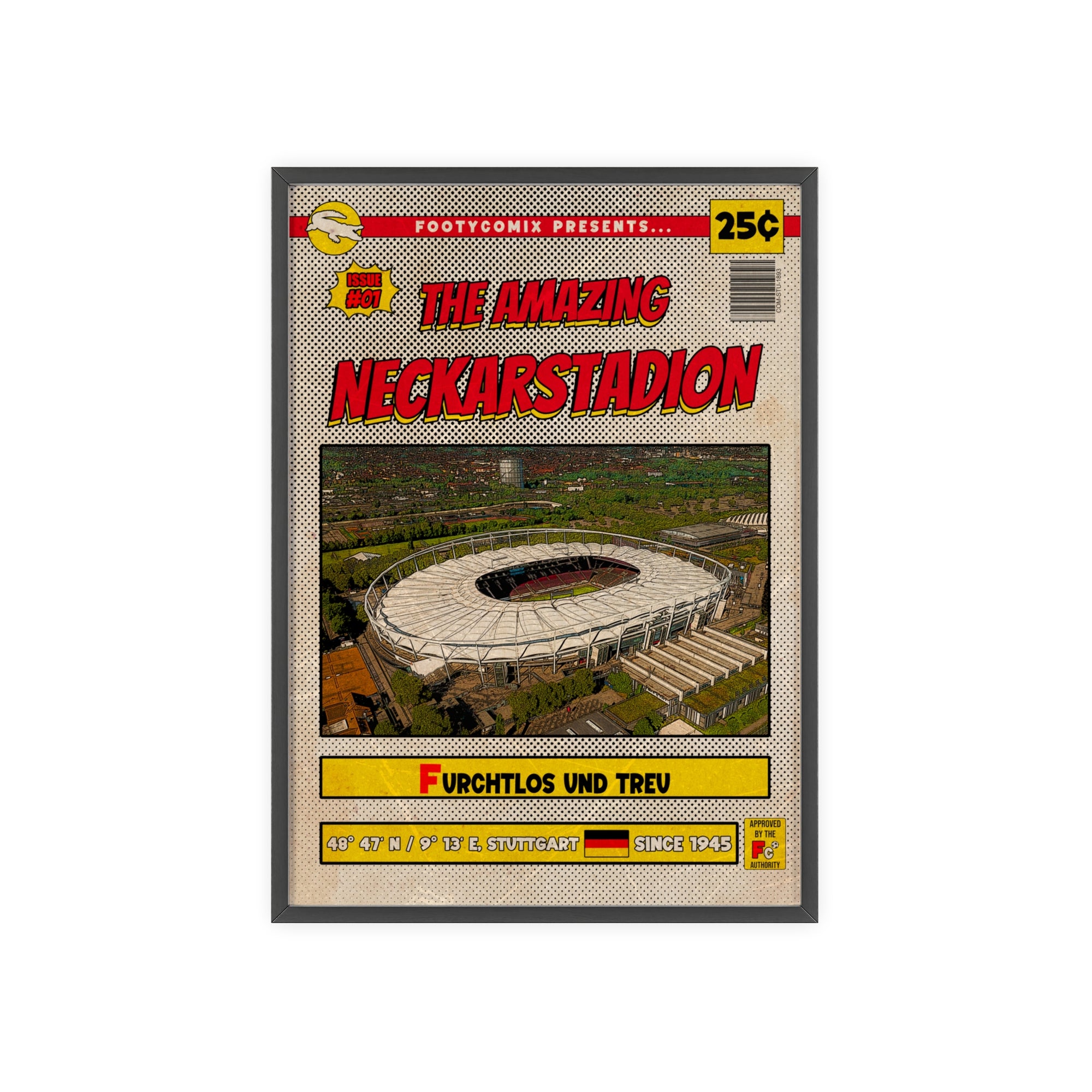 Neckarstadion Comic Poster