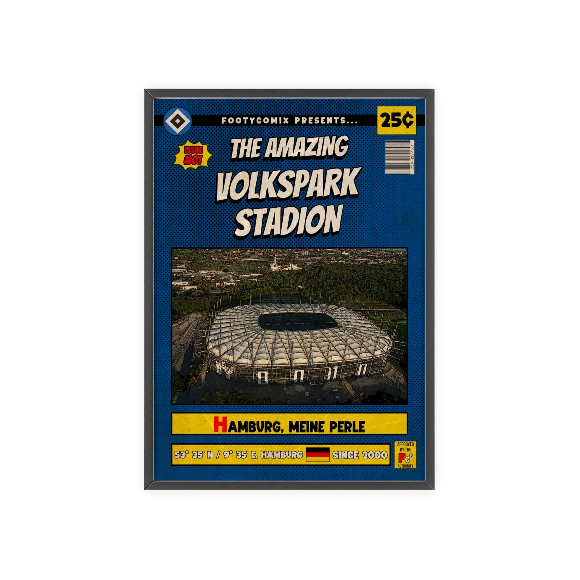 Volksparkstadion Comic Poster