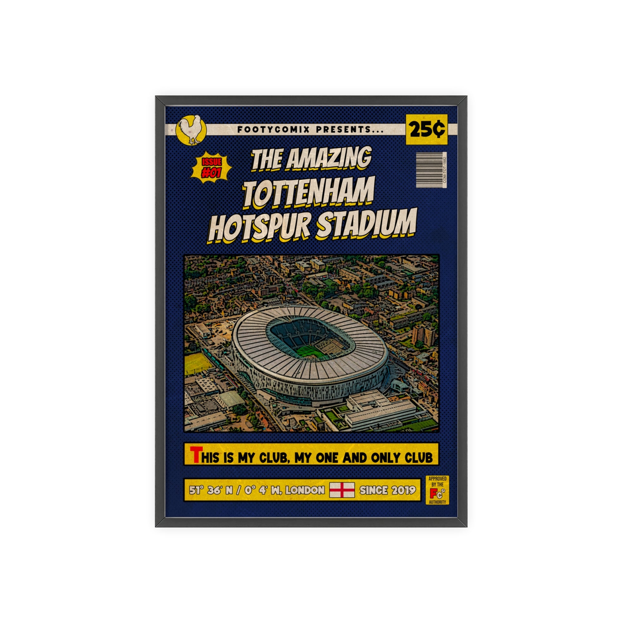 Tottenham Hotspur Stadium Comic Poster